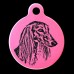 Saluki Engraved 31mm Large Round Pet Dog ID Tag